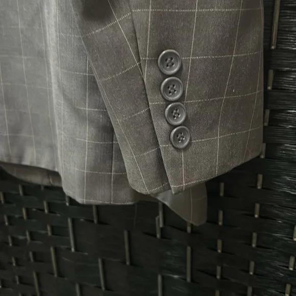 Men's Gray Checkered Suit